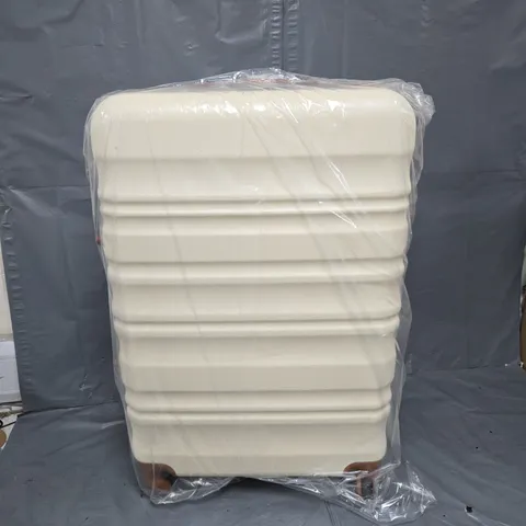 BOXED COOLIFE SUITCASE TROLLEY IN APPRICOT WHITE - 52X30.5X76CM