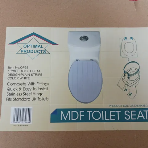 BOXED MDF TOILET SEAT- WHITE