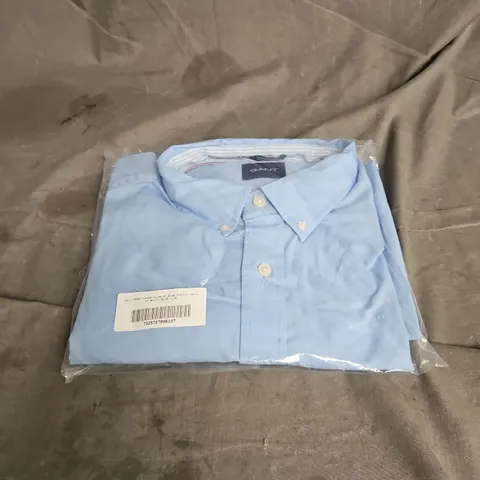 GANT POPLIN COTTON SHIRT IN BLUE SIZE XL