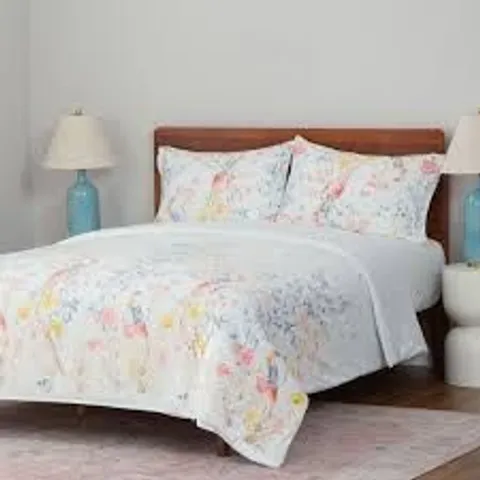 COZEE HOME NATURE INSPIRED VELVETSOFT 4 PIECE DUVET SET - BLUE - DOUBLE