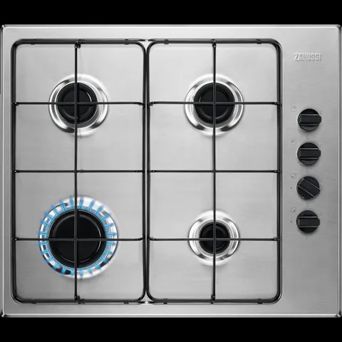 ZANUSSI INTEGRATED 59CM GAS HOB - STAINLESS STEEL Model ZGNN640X