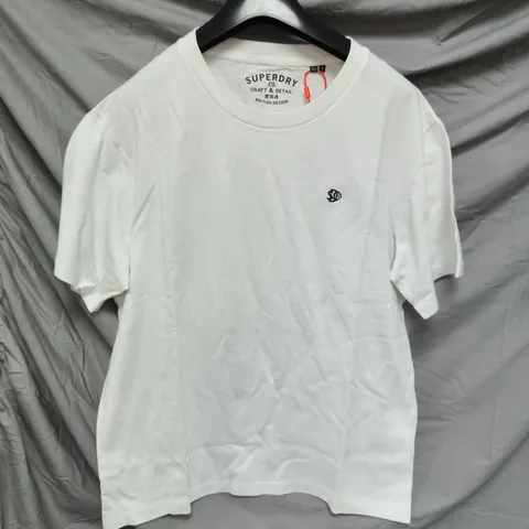 SUPERDRY ESSENTIALS RELAXED TEE – WHITE – UK M
