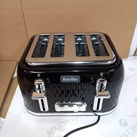 BREVILLE CURVE COLLECTION BLACK GLOSS 4-SLICE TOASTER