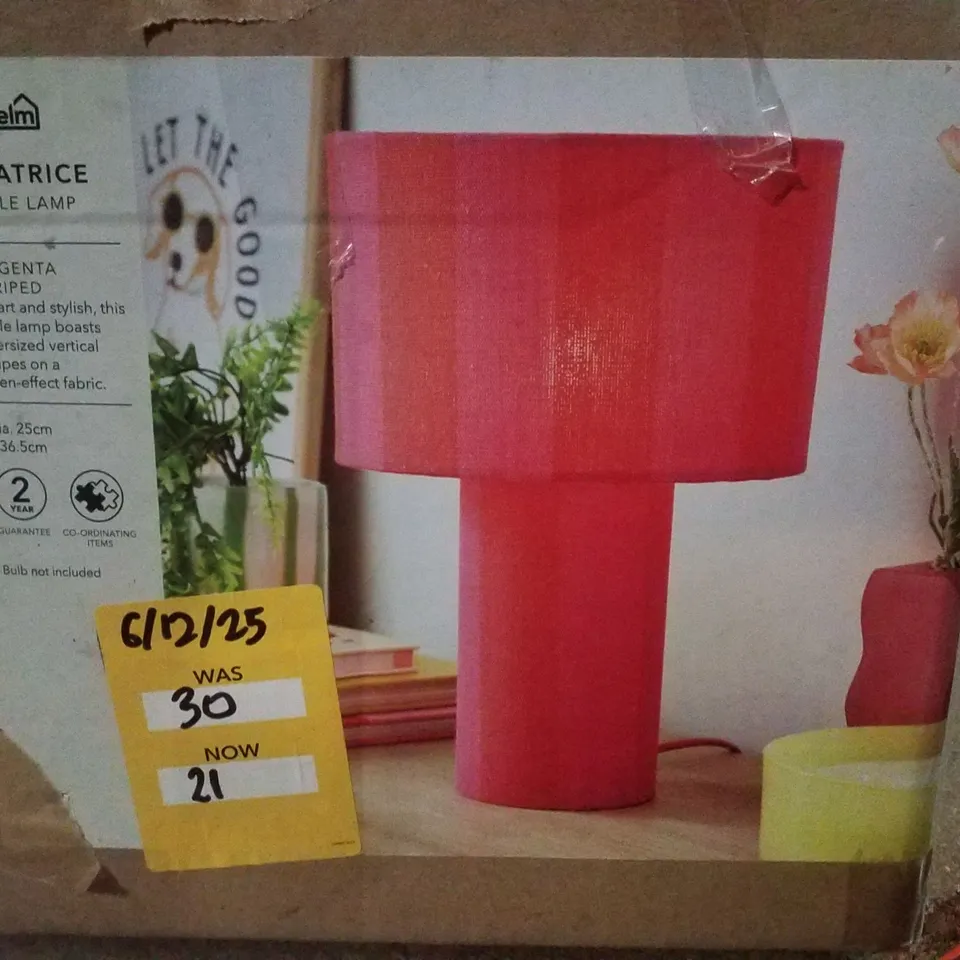 BOXED DUNELM BEATRICE TABLE LAMP 