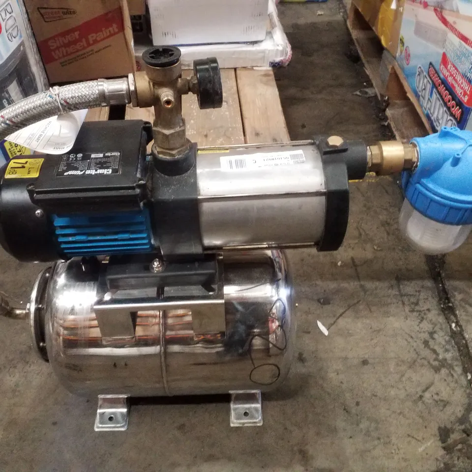 CLARKE CBT1300SS 1" 1350W 90LPM 35M HEAD STAINLESS STEEL BOOSTER PUMP (230V)