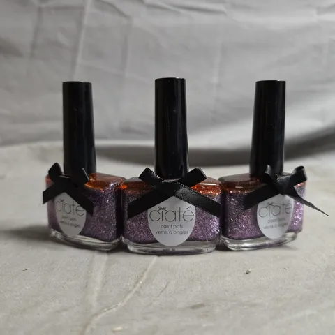 LARGE QUANTITY OF CIATÉ PAINT POTS NAIL POLISH – GLITTER PURPLE