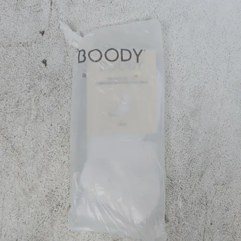 BAGGED BOODY CUSHIONED QUARTER CREW SOCKS IN WHITE SIZE 34-40