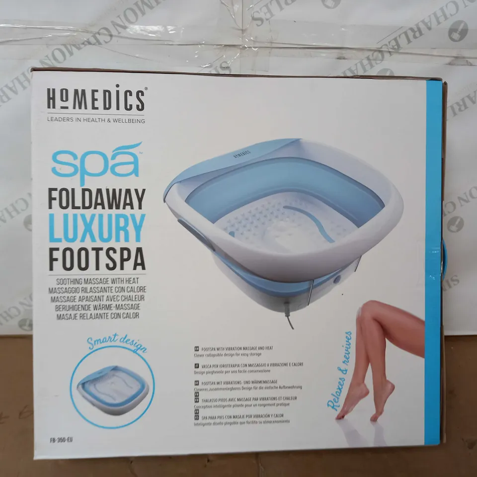 BOXED HOMEDICS SPA FOLDAWAY LUXURY FOOTSPA