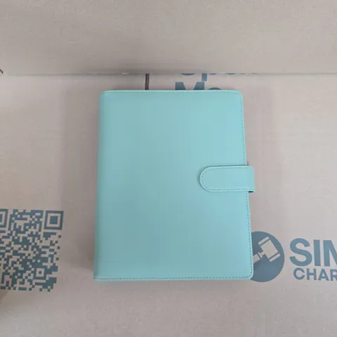 JOANNE'S JOURNALS TURQUOISE 6-RING BINDER PLANNER WITH BLACK PRESENTATION BOX