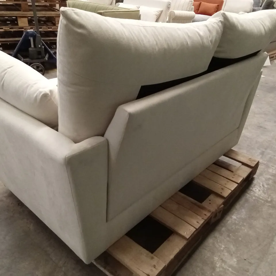 LANGDON 2 SEATER SOFA, CREAM HOUSE PLUSH FABRIC