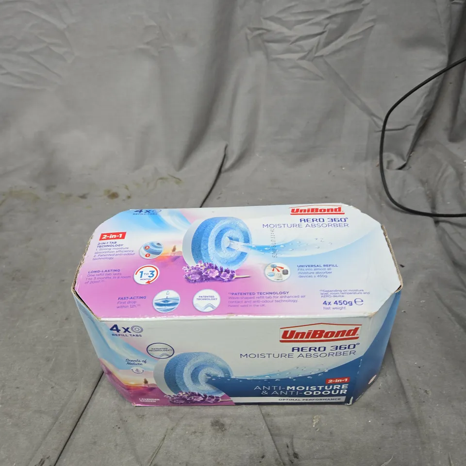 TOTE OF APPROXIMATELY 12 ASSORTED ITEMS TO INCLUDE: UNIBOND AERO 360 REFILL TABS