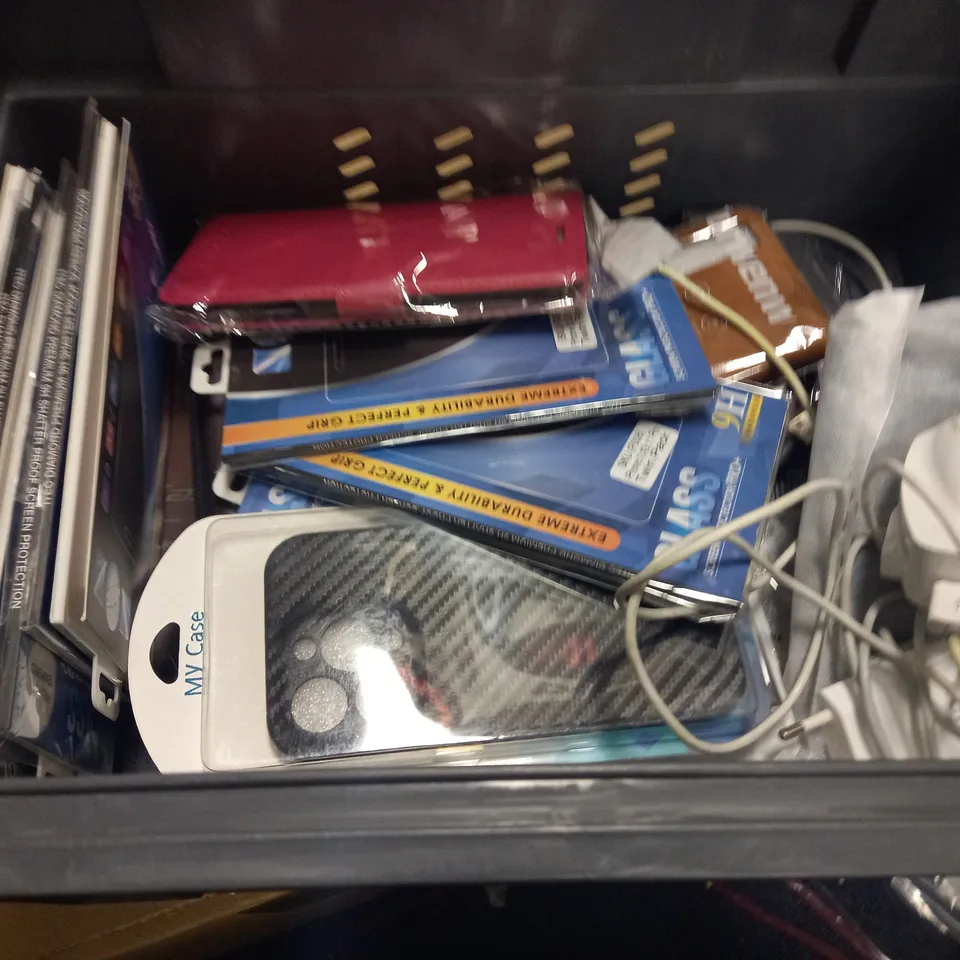 LOT OF ASSORTED MOBILE PHONE ACCESSORIES TO INCLUDE BURGA CASES, SCREEN PROTECTORS AND CHARGERS