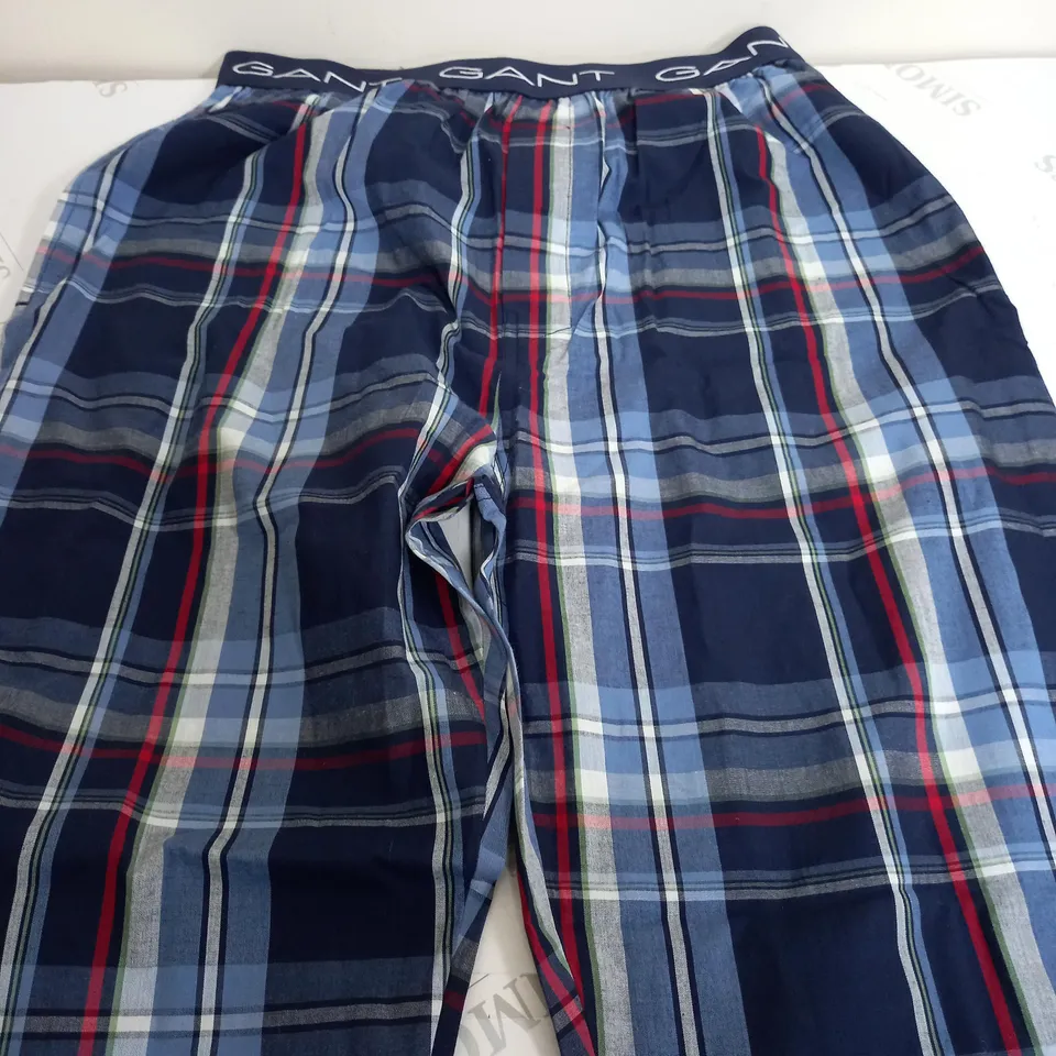 GANT CHECK PJAMA PANTS - CLASSIC BLUE - MEDIUM