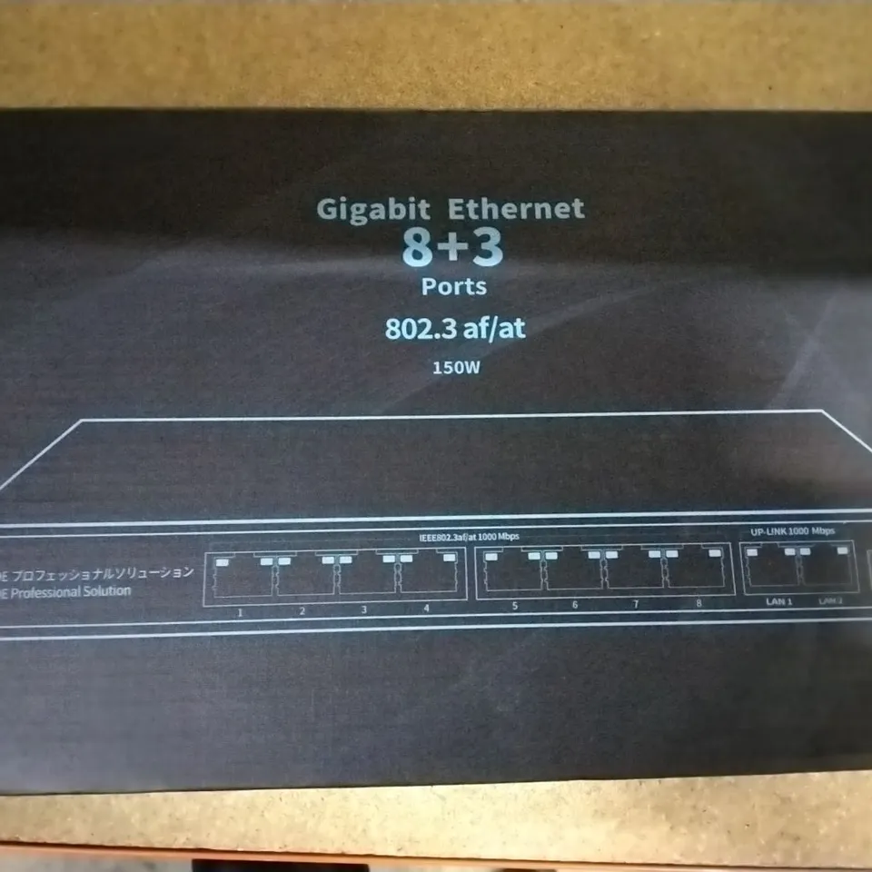 A BOX OF 8 BOXED GIGABIT ETHERNET PORTS
