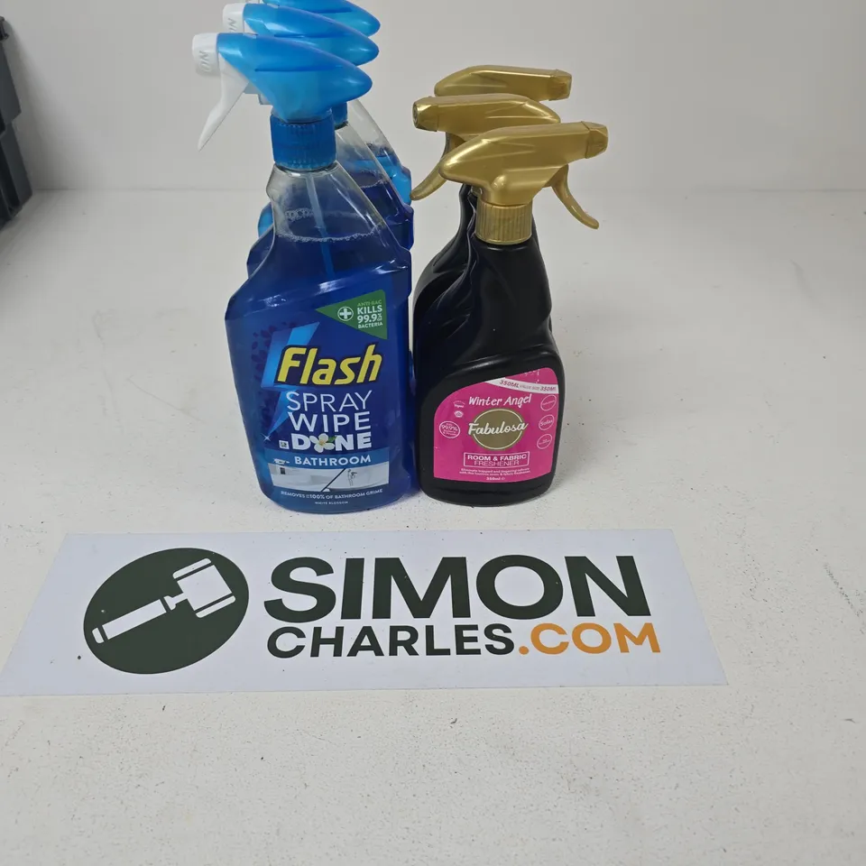 TOTE OF APPROXIMATELY 15 CLEANING ITEMS.