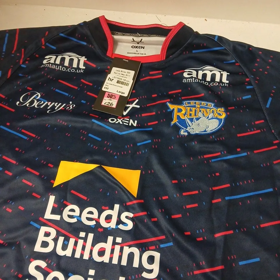 LEEDS RHINOS RUGBY LEAGUE SHIRT – SIZE L