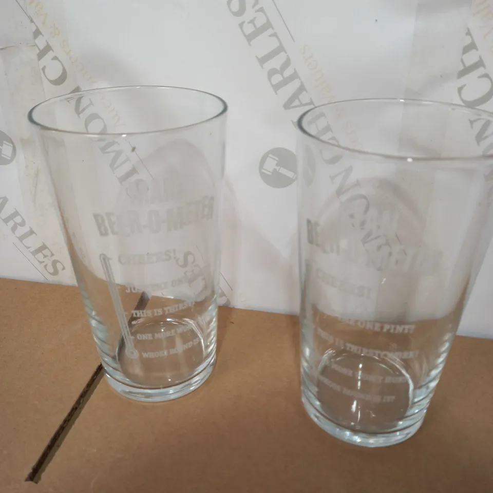 PERSONALISED BEER-O-METER PINT GLASS RRP £13