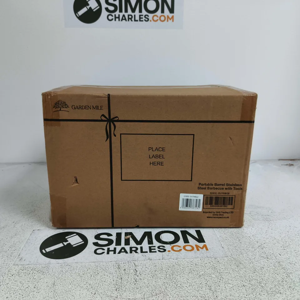 PORTABLE BARREL STAINLESS STEEL BARBECUE