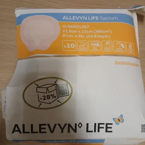 ALLEVYN LIFE SACRUM WOUND DRESSING – 21.6 X 23 CM, 10-PACK, SMITH & NEPHEW
