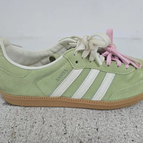 ADIDAS SAMBA TRAINERS, GREEN - SIZE UK 5.5