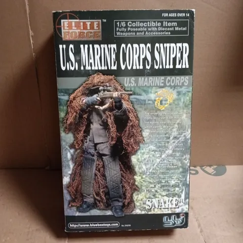 BOXED ELITE FORCE US MARINE CORPS SNIPER 1/6-SCALE COLLECTIBLE FIGURES