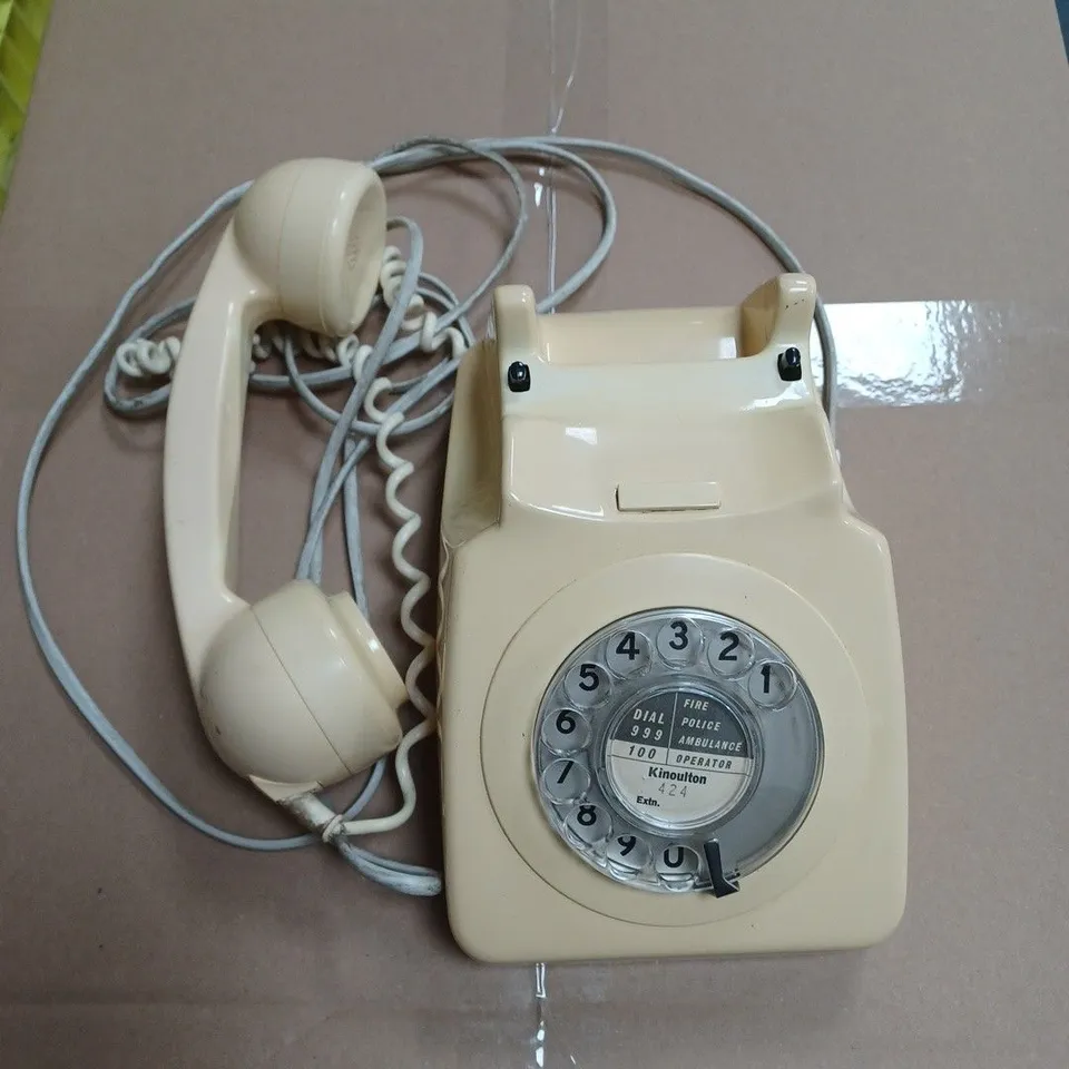 VINTAGE ROTARY HOME PHONE YELLOW