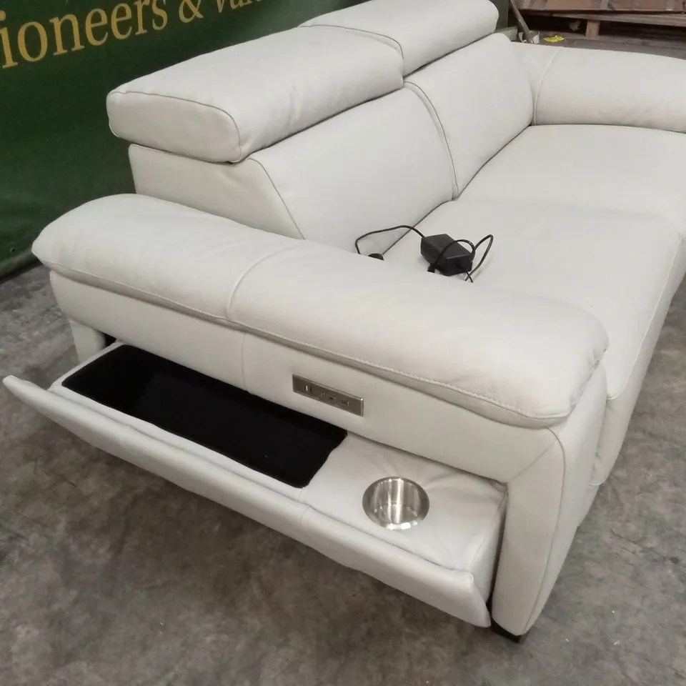 QUALITY DESIGNER ITALIAN MADE VERONA 2 SEATER LEATHER POWER RECLINER SOFA