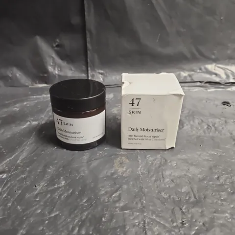 47 SKIN DAILY MOISTURISER ANTI-BLEMISH & SCAR REPAIR WITH SILVER CHITODERM - 60ML, BOXED