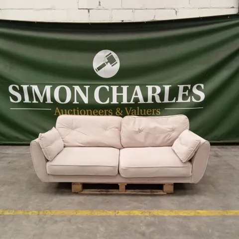 PAULO FABRIC 3 SEATER SOFA - NATURAL