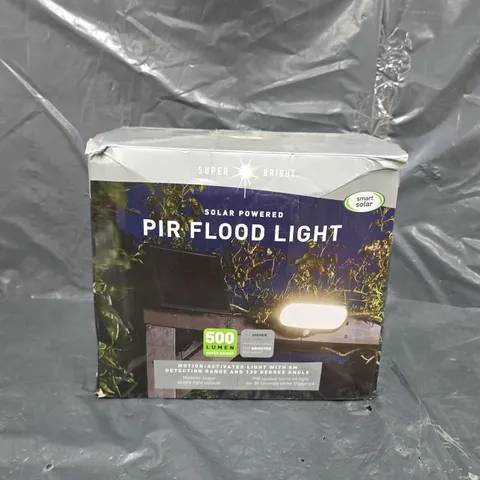BOXED SMART SOLAR PIR SOLAR SECURITY FLOODLIGHT 500 LUMENS