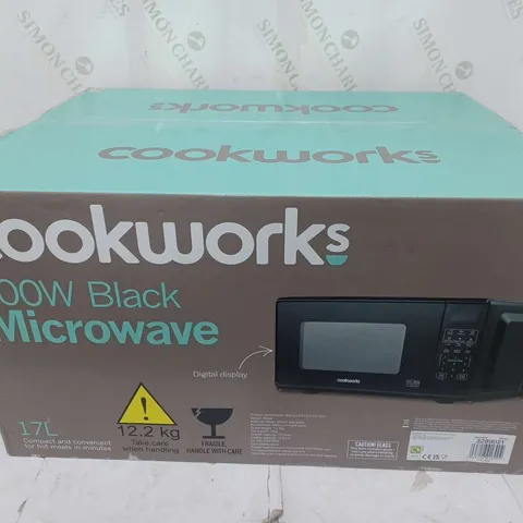 BOXED COOKWORKS 700W MICROWAVE IN BLACK