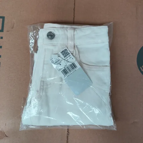 BAGGED MANGO KID'S PANTS IN WHITE SIZE 6