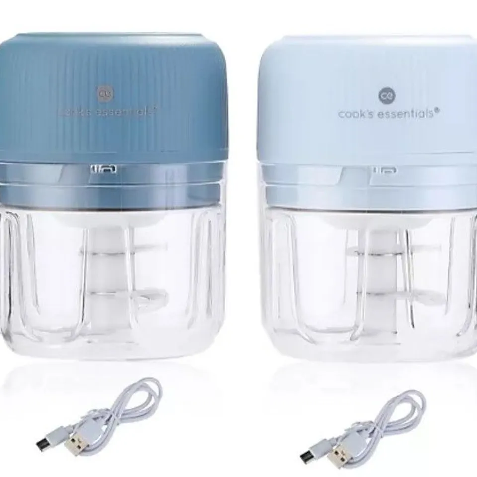 COOK'S ESSENTIALS SET OF 2 USB MINI FOOD CHOPPERS