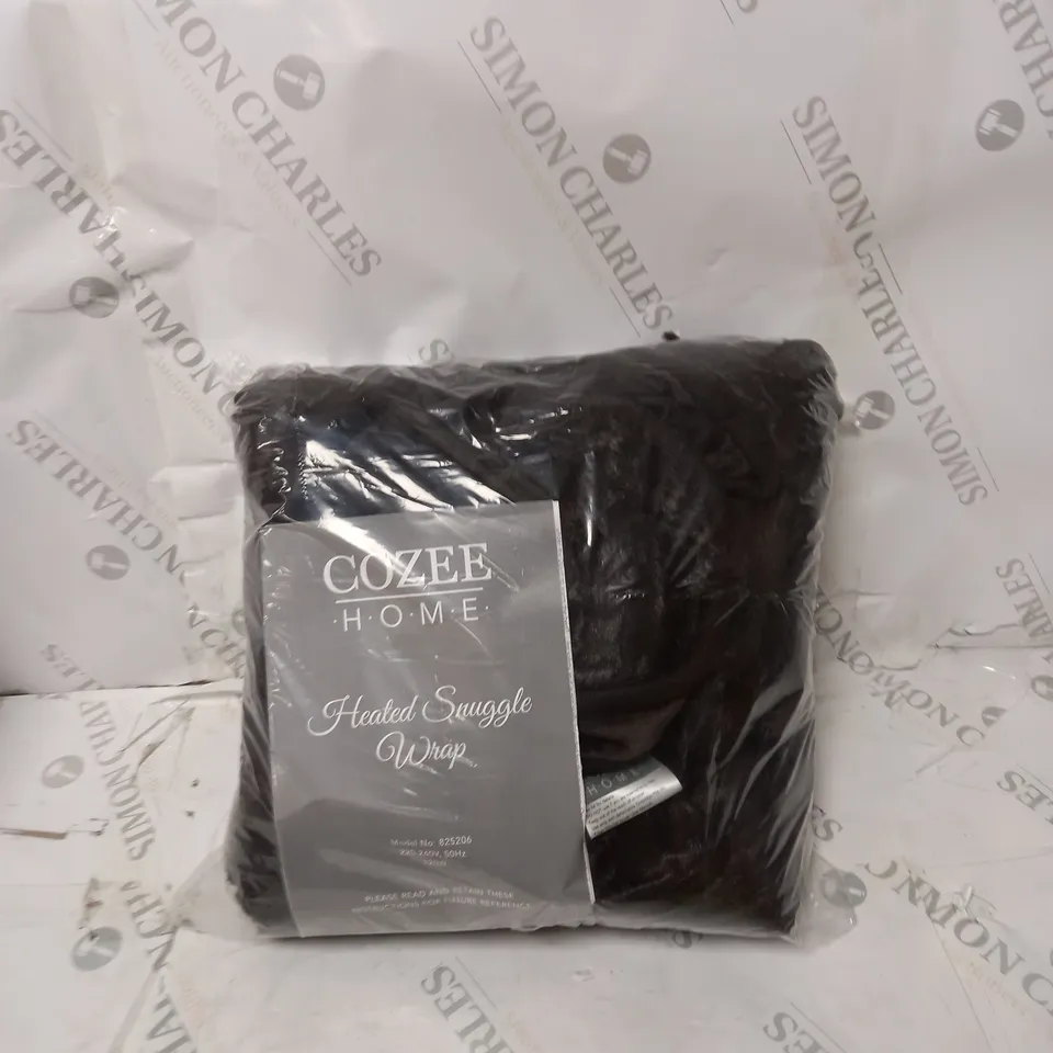 BOXED COZEE HOME FAUX FUR HEATED THROW, CHOCOLATE