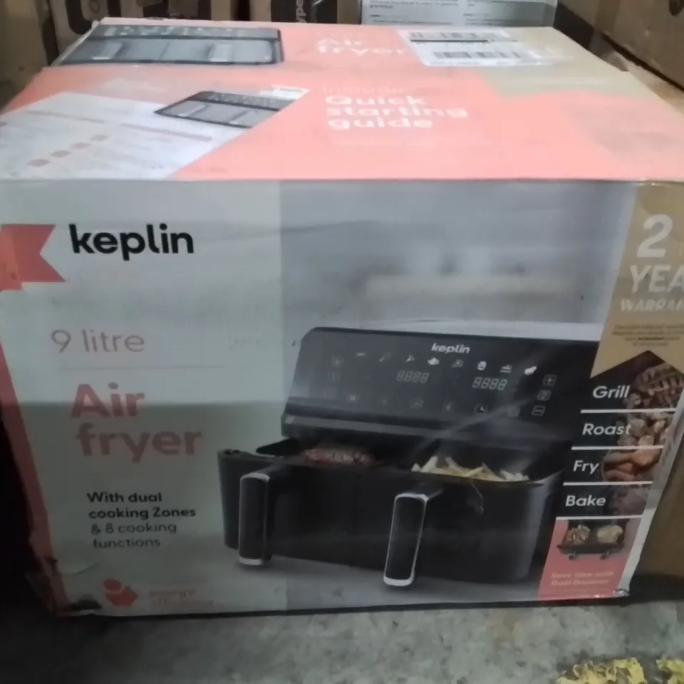 BOXED KEPLIN 9 LITRE DUAL DRAWER AIRFRYER
