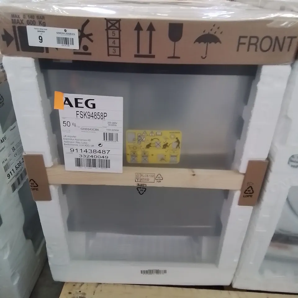 AEG FSK94858P 9000 COMFORTLIFT TOTAL INTEGRATED DISHWASHER CM. 60 - 14 SEATS RRP £834