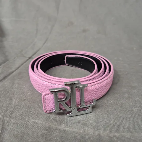 RALPH LAUREN THIN PINK LEATHER BELT