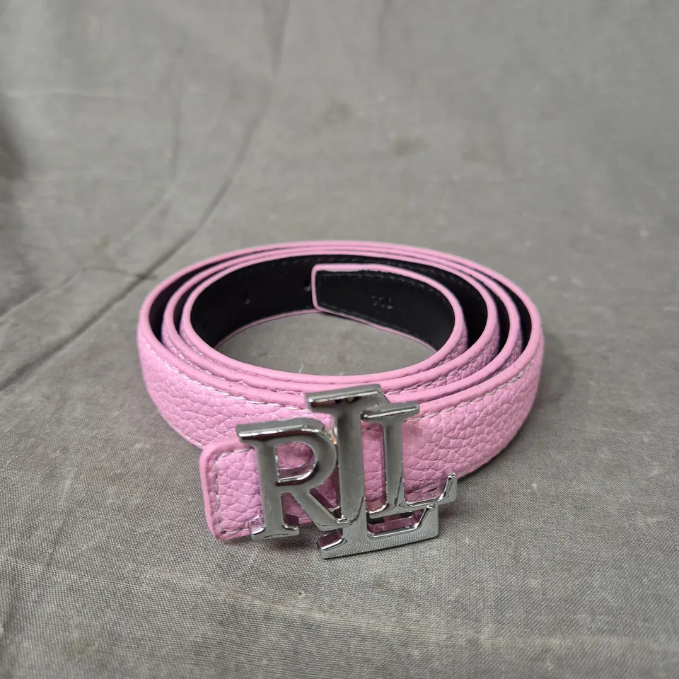 RALPH LAUREN THIN PINK LEATHER BELT
