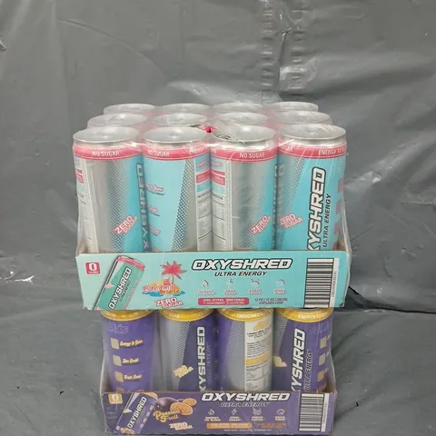 2X 12 PACKS OF OXYSHRED BAHAMA BREEZE AND PASSION FRUIT 