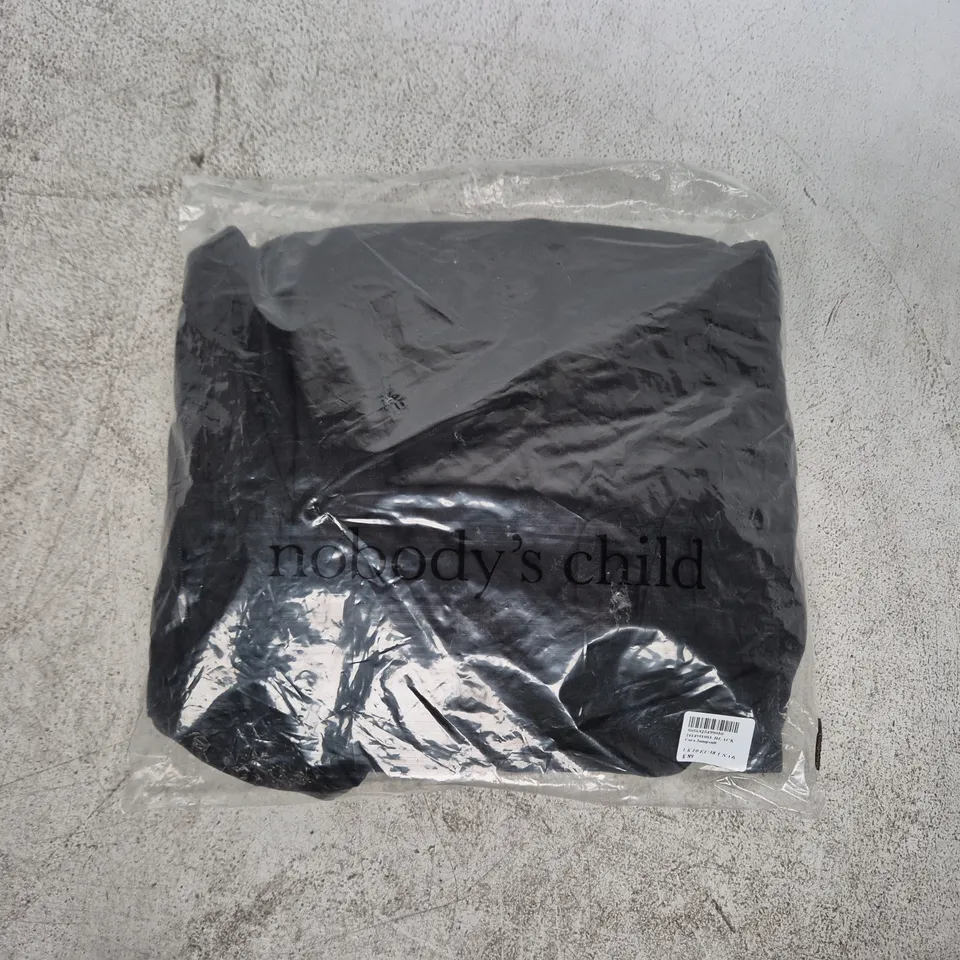 BAGGED NOBODY'S CHILD CORA JUMPSUIT IN BLACK SIZE UK 10