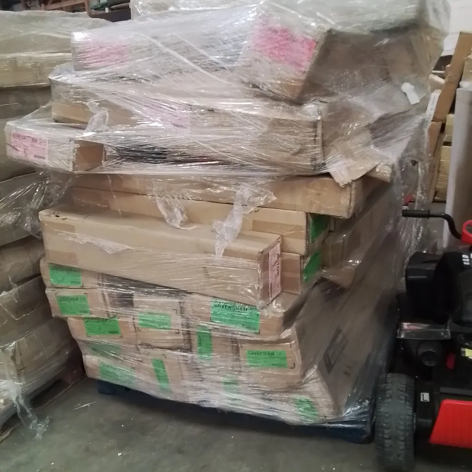 PALLET OF DESIGNER INCOMPLETE BED PARTS AND PIECES