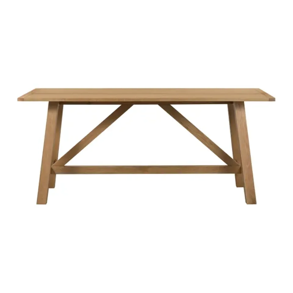 BOXED MADDOX TRESTLE DINING TABLE - OAK