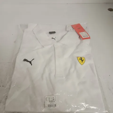 PUMA X FERRARI POLO SHIRT β WHITE, UK XL