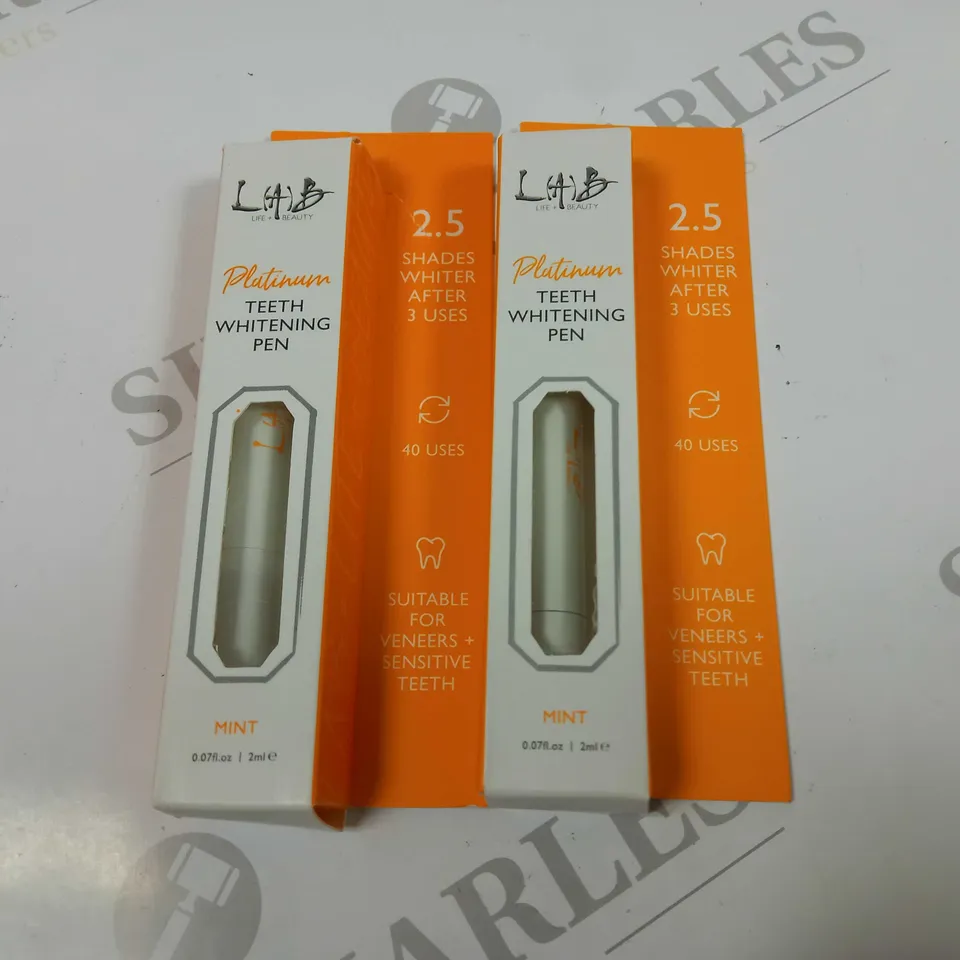 LAB TEETH WHITENING PEN DUO IN MINT - 2ML EACH