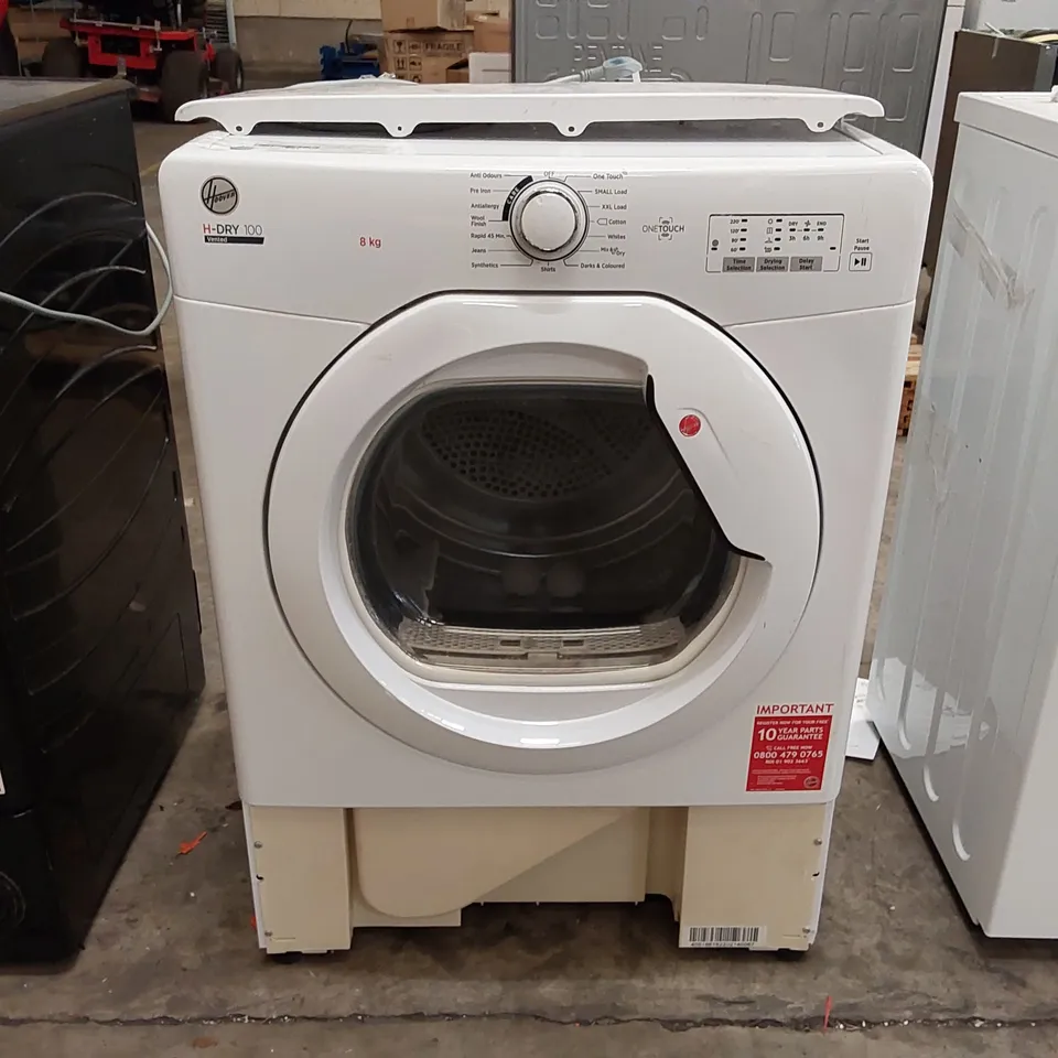 HOOVER HLEV8LG 8KG VENTED TUMBLE DRYER, WHITE, LED DISPLAY [ENERGY CLASS C]
