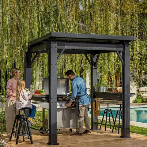 BOXED KETER GRILL GAZEBO (2 BOXES)