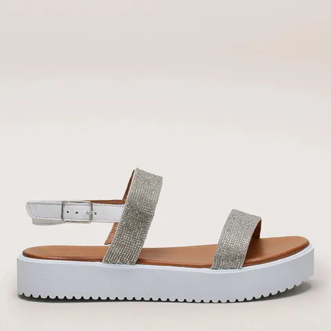 ADESSO ZARA LEATHER DIAMANTE SANDAL SIZE 9