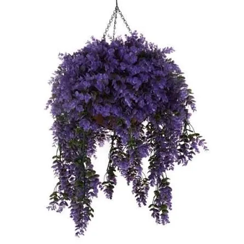 GARDEN STORIES IN BLOOM PRE LIT HANGING BASKET
