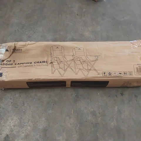 BOXED SET OF 2 VOYAGER PADDED CAMPING CHAIRS