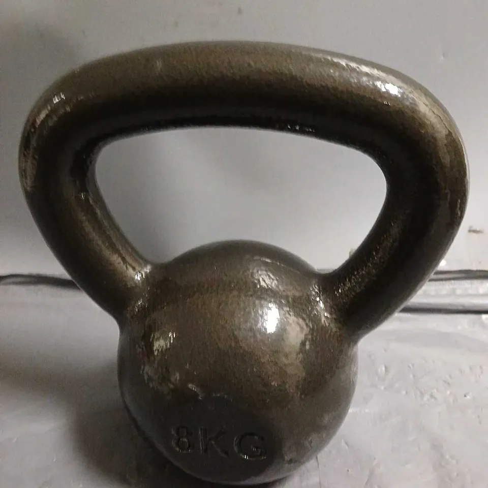 8kg METAL KETTLEBELL IN BLACK